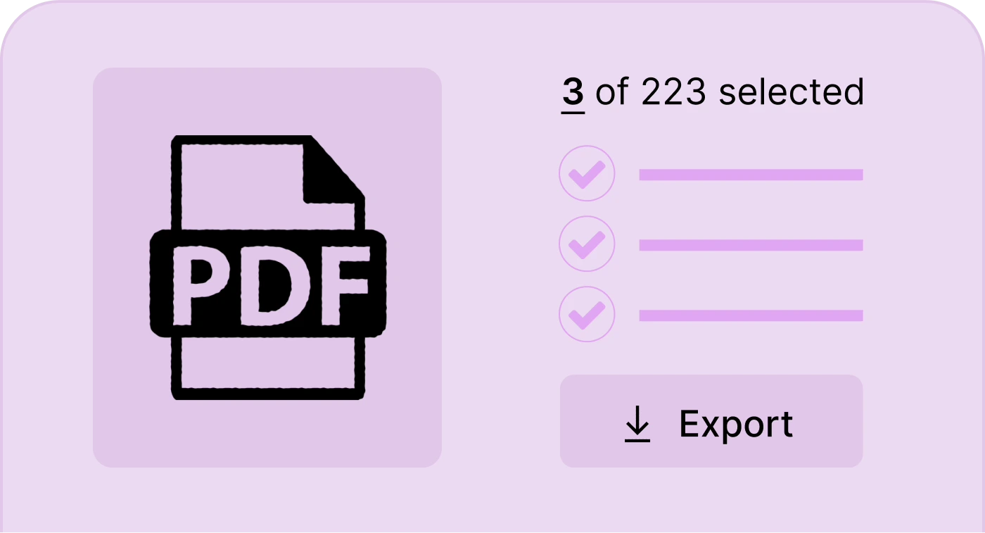 Mass-export as PDFs