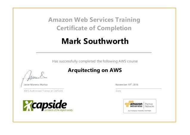 AWS certificate template