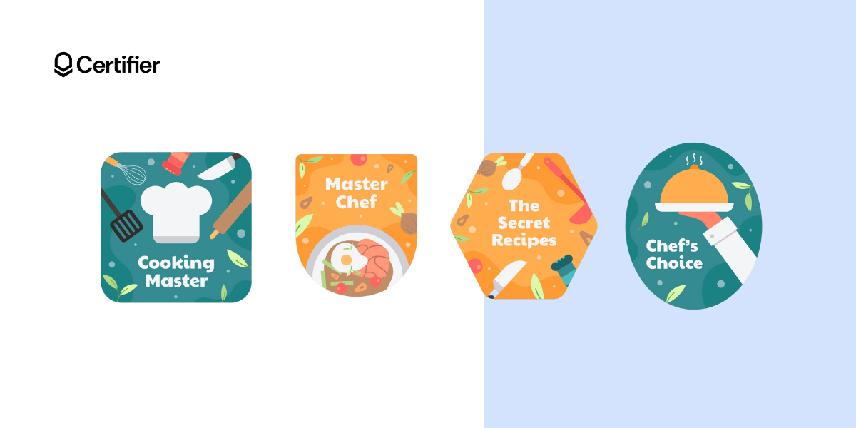 Cooking course badge template ideas.