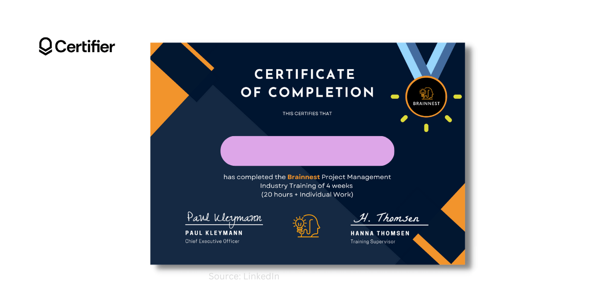 Brainnest course design certificate inspo.