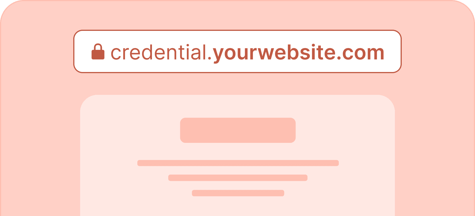 Host credentials on own domain - Certifier features