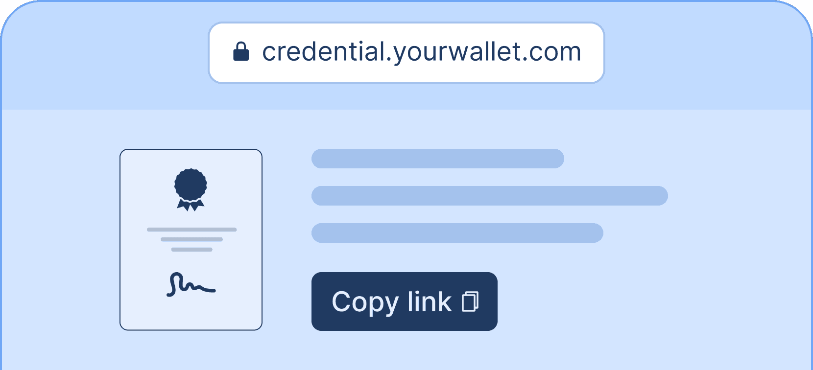 Create shareable credential urls - Certifier features