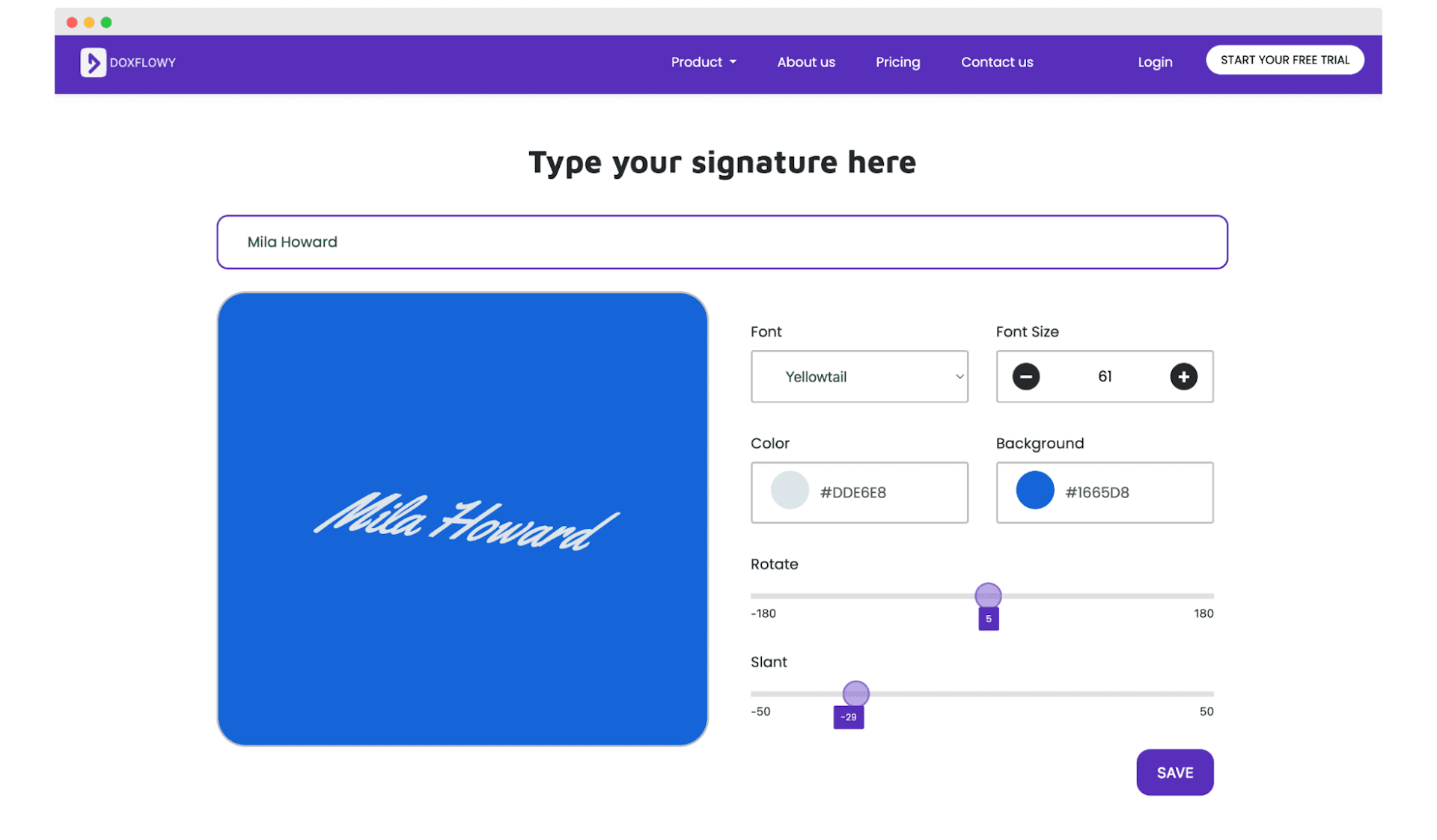 DoxFlowy signatures generator.