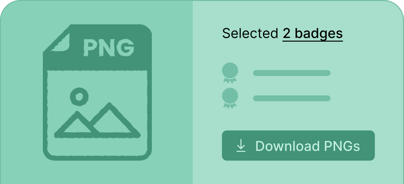 Download credential in png - Certifier features