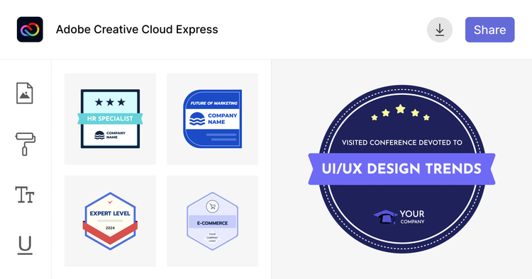 How to Make Badges with Adobe Express? cover image