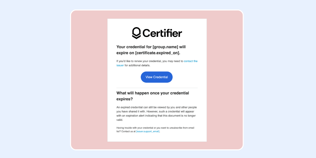 Example of follow-up email for certificate which is about to expire.